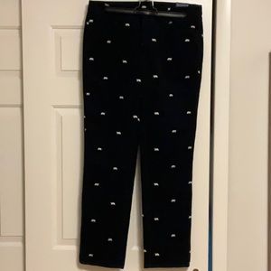 Talbots Corduroy Straight Leg Pant - Polar Bears with Party Hats